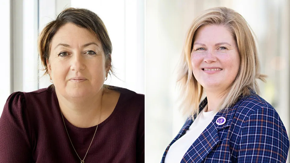 Stine Hasling Mogensen, formand for Pharmadanmark, (tv.) og Ann-Mari Grønbæk, formand for Farmakonomforeningen